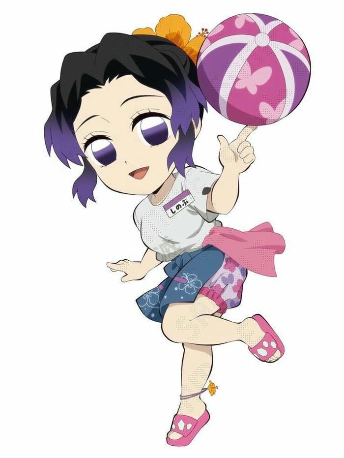 Chibu Shinobu chơi bóng đáng yêu