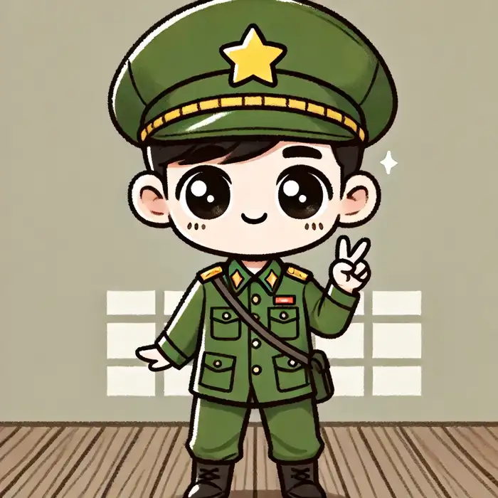 Chú bộ đội chibi đáng yêu