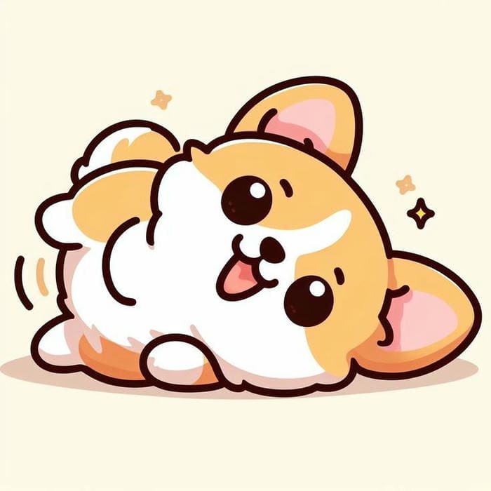 Cute Corgi chibi siêu đáng yêu