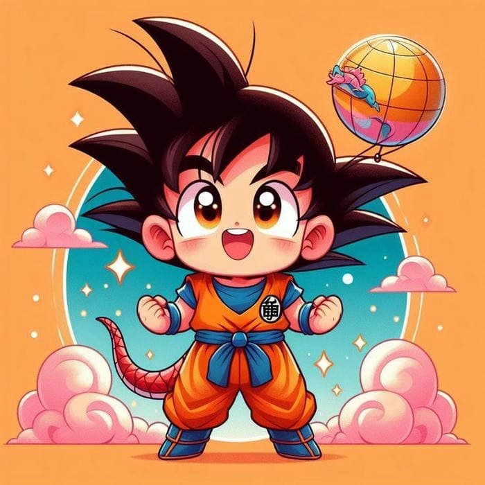 Hình ảnh Goku chibi siêu đáng yêu