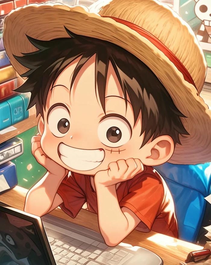 Hình ảnh chibi Luffy trong One Piece siêu cute