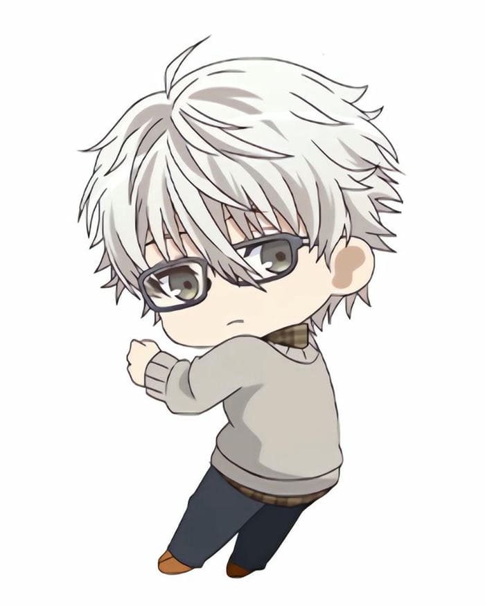 Hình ảnh chibi Nagi đeo kính siêu đáng yêu