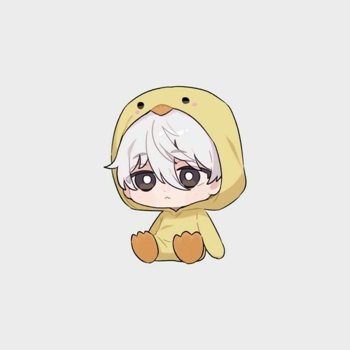 Hình ảnh chibi Nagi trang phục vịt vàng siêu dễ thương