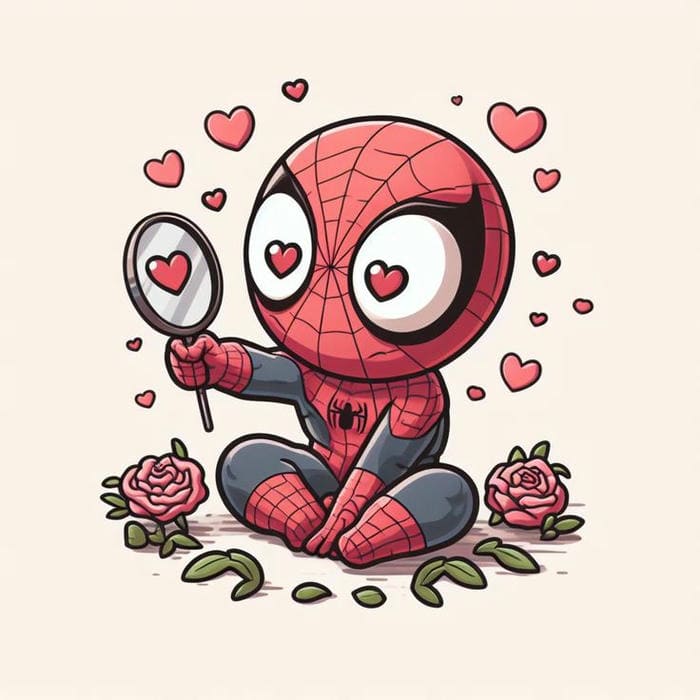 Hình ảnh chibi Spiderman biểu cảm đáng yêu