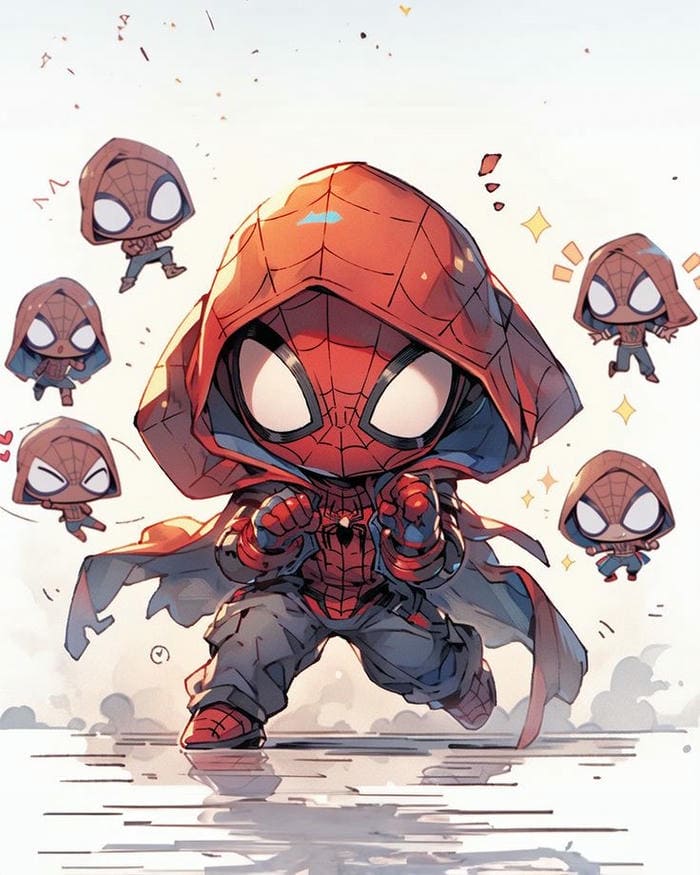 Hình ảnh chibi Spiderman cute