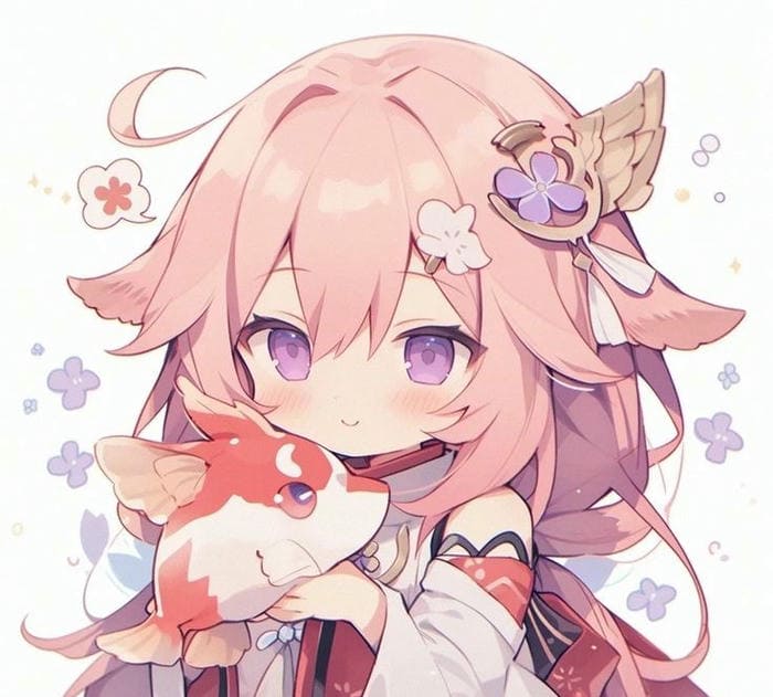 Hình ảnh chibi Yae Miko siêu cute