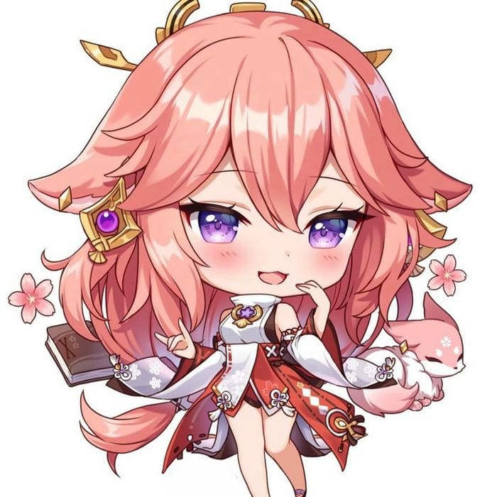 Hình ảnh chibi Yae Miko siêu đáng yêu