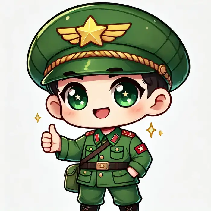 Hình ảnh chibi chú bộ đội siêu cute