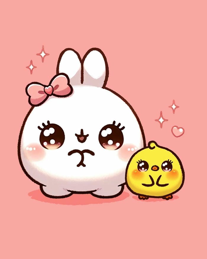 Hình ảnh chibi thỏ Molang siêu đáng yêu