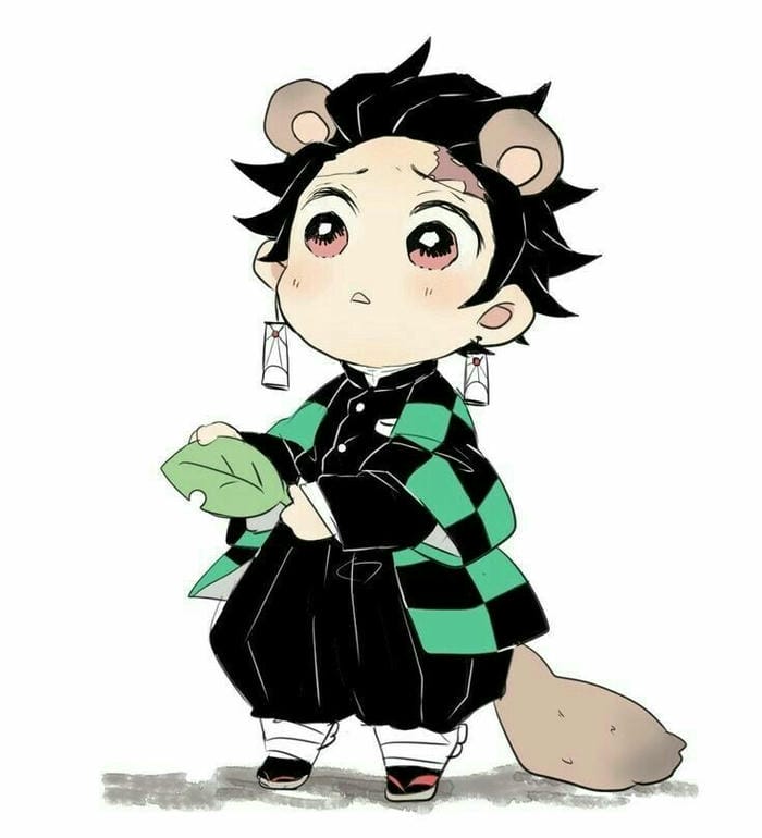 Hình ảnh chồn nhỏ chibi Tanjiro