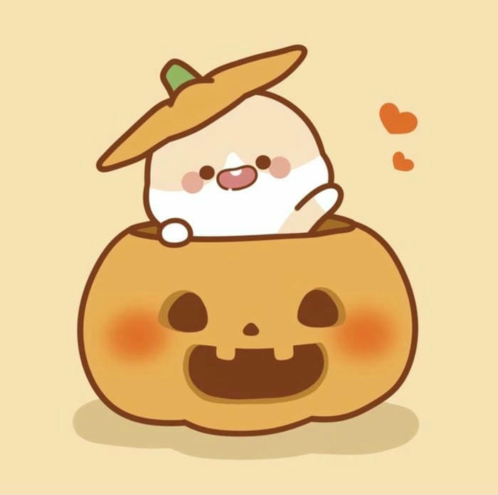 Hình ảnh thỏ chibi hóa trang halloween đáng yêu