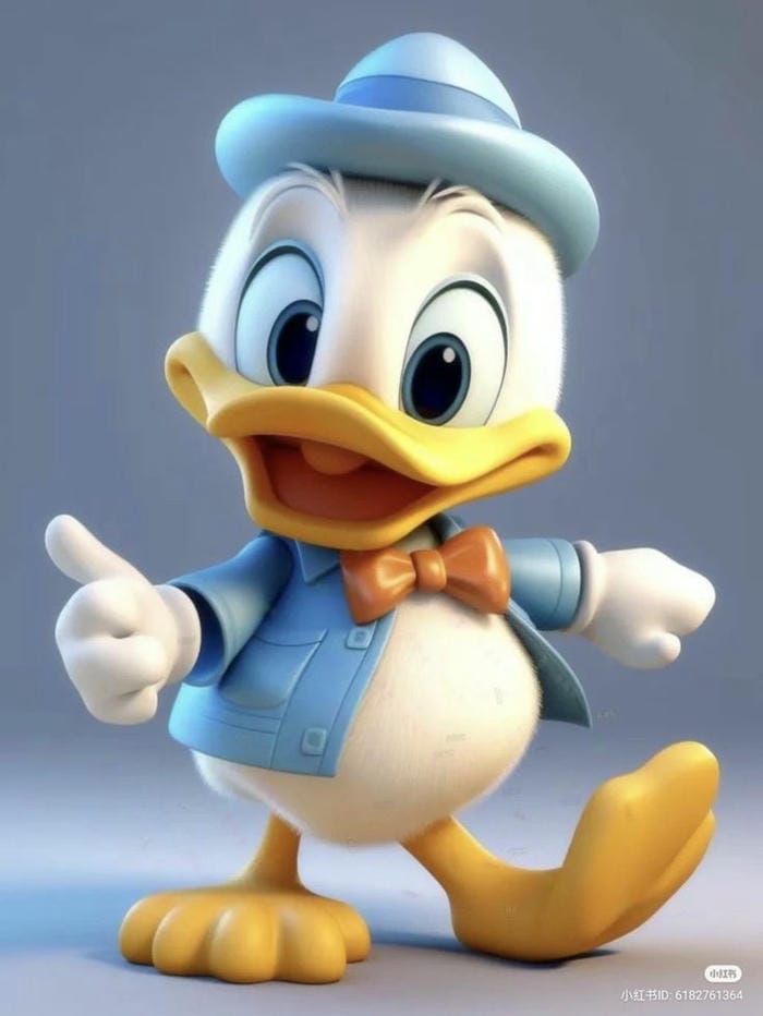 Hình ảnh vịt Donald chibi siêu đáng yêu