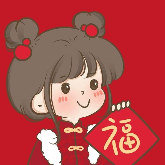 Hình avatar chibi nữ ngày tết