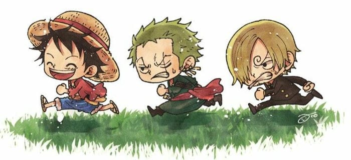 Hình chibi Luffy, Zoro và Sanji siêu đáng yêu