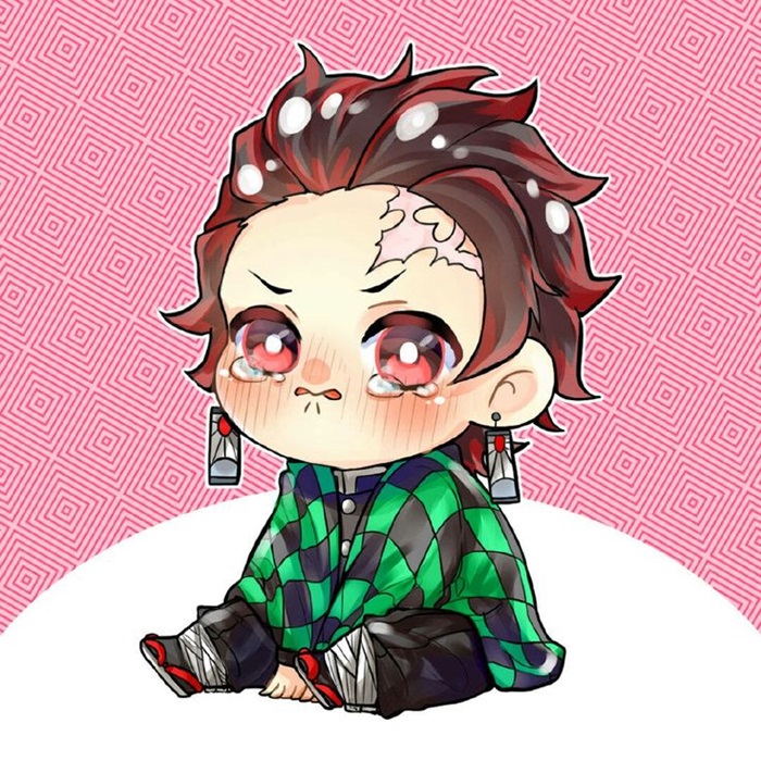 Hình chibi Tanjiro biểu cảm dễ thương