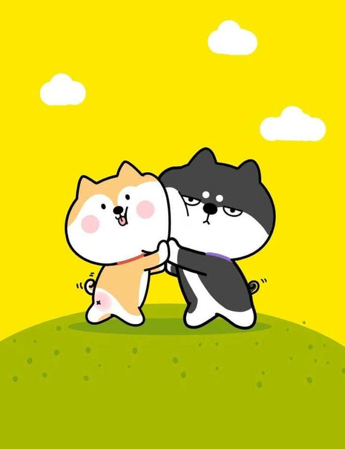 Hình chibi chó Shiba siêu dễ thương