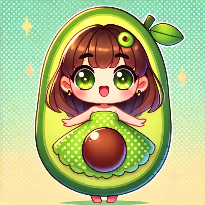 Hình chibi trang phục bơ cute