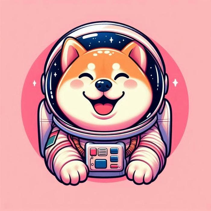 Hình chó Shiba phi hành gia siêu dễ thương