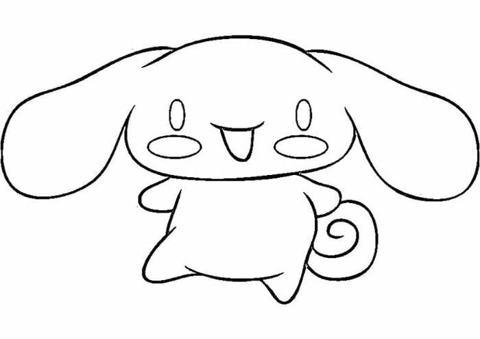 Tranh tô màu hình Cinnamoroll đơn giản