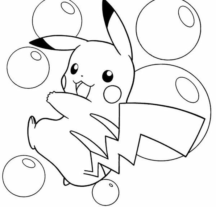 Tranh tô màu hình Pikachu