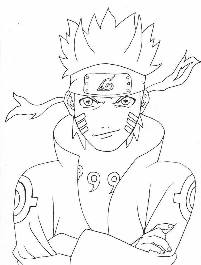 Ảnh Naruto tranh tô màu
