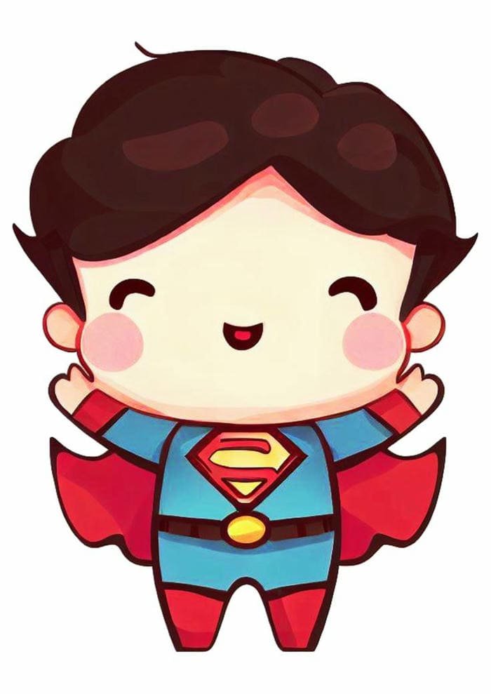 Ảnh Superman chibi siêu dễ thương