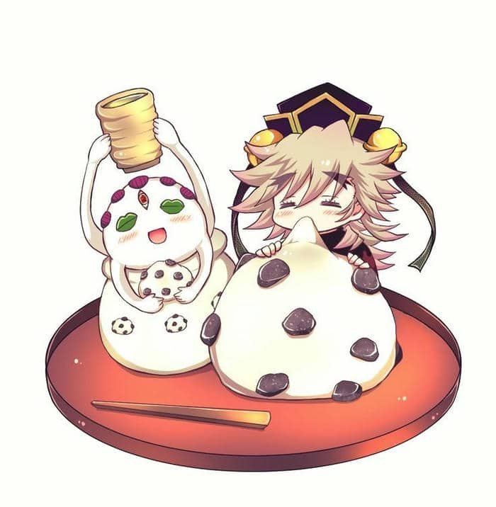 Ảnh chibi Douma ham ăn đáng yêu