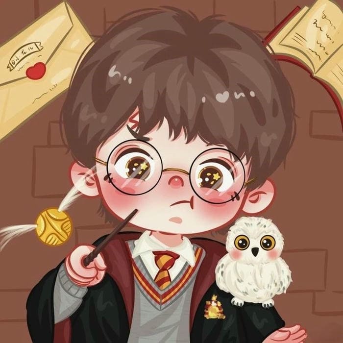 Ảnh chibi Harry Potter biểu cảm tức giận siêu đáng yêu