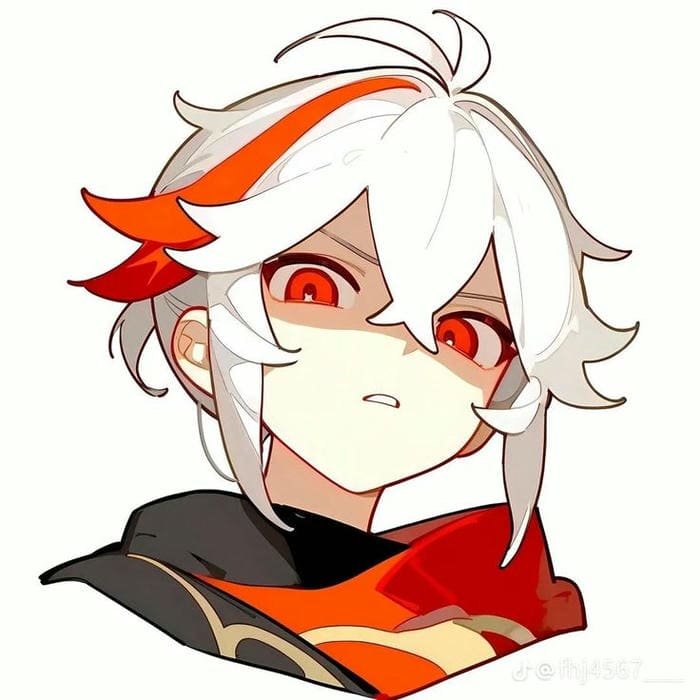 Ảnh chibi Kazuha biểu cảm tức giận