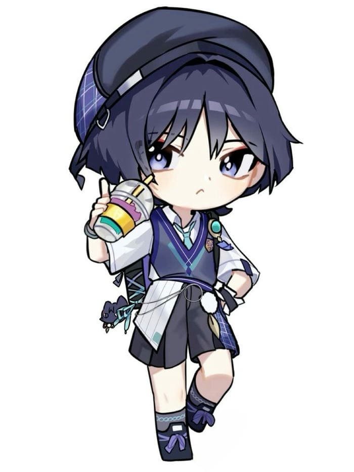 Ảnh chibi Wanderer trang phục cool ngầu