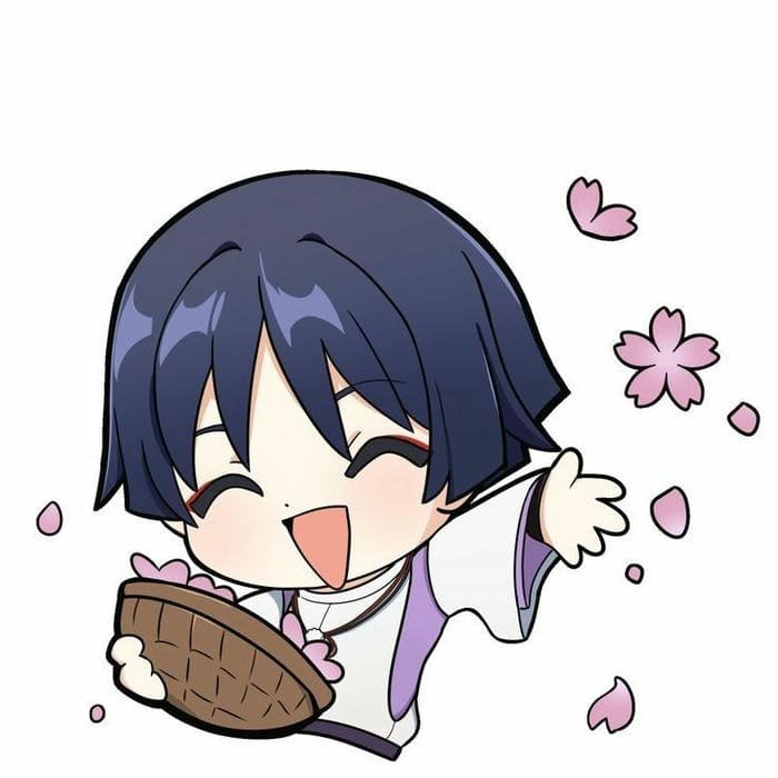 Ảnh chibi Wanderer tung hoa siêu đáng yêu