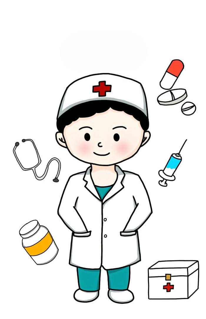 Ảnh chibi bác sĩ cute