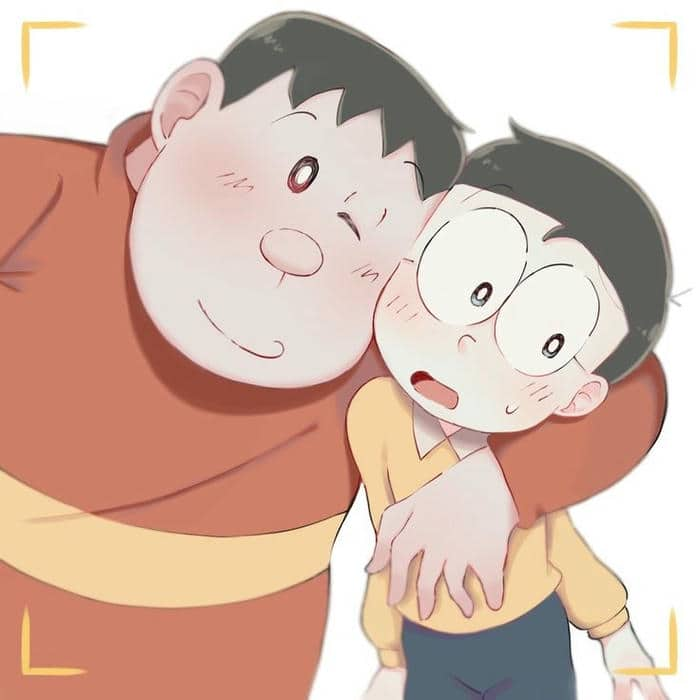 Ảnh chibi hình vẽ Nobita và Chaien