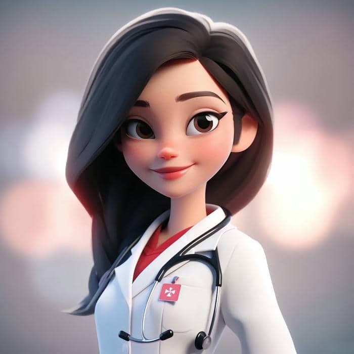 Ảnh hình chibi bác sĩ nữ