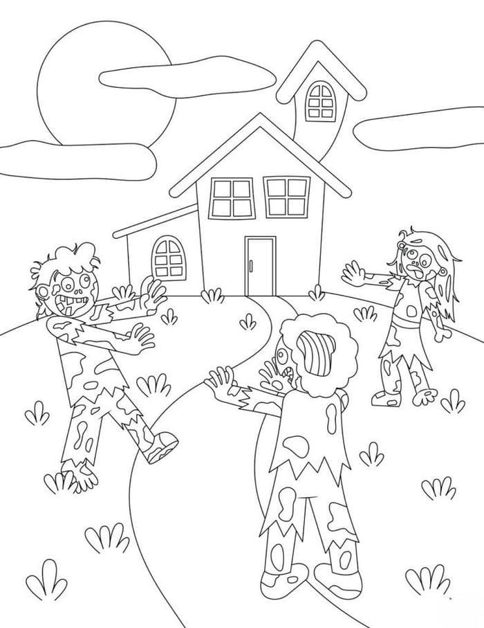 Ảnh tranh tô màu những con Zombie