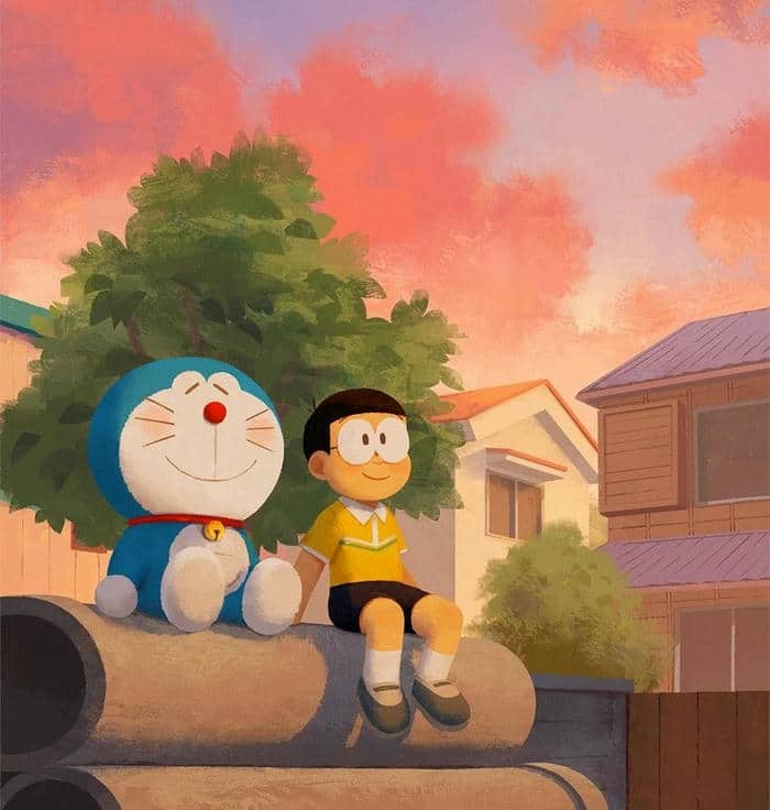 Chibi hình ảnh Nobita và Doraemon cute