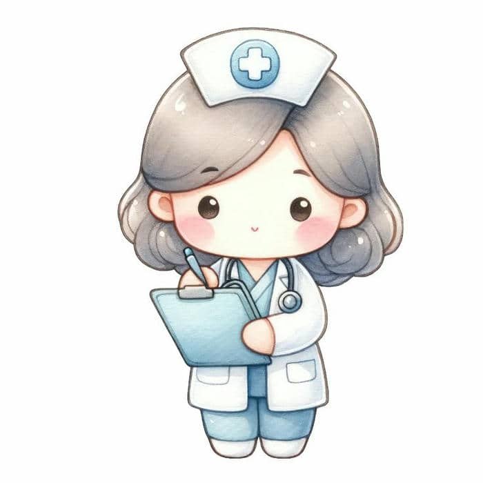 Chibi hình ảnh nữ bác sĩ siêu đáng yêu