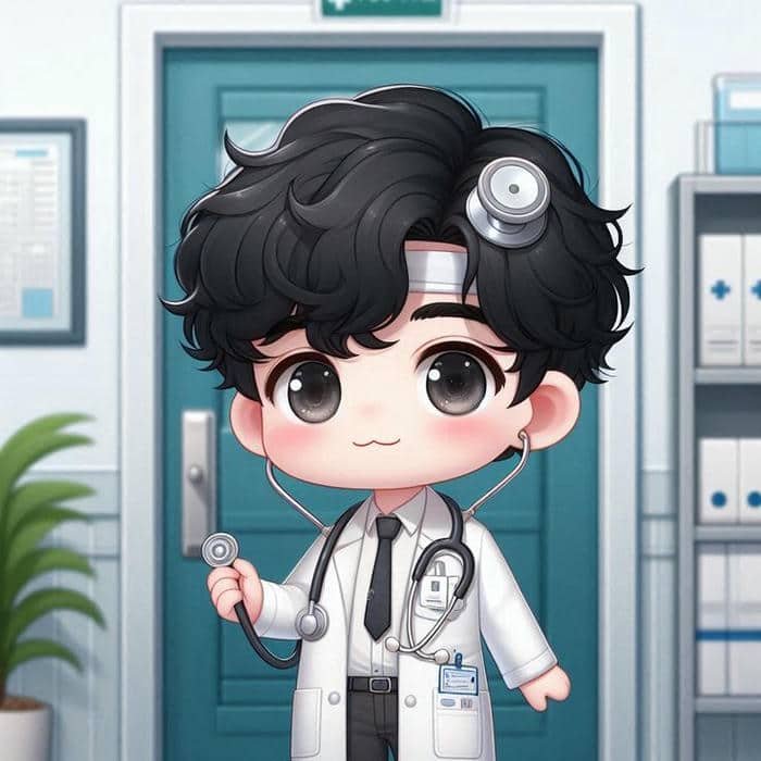 Chibi hình nam bác sĩ cute