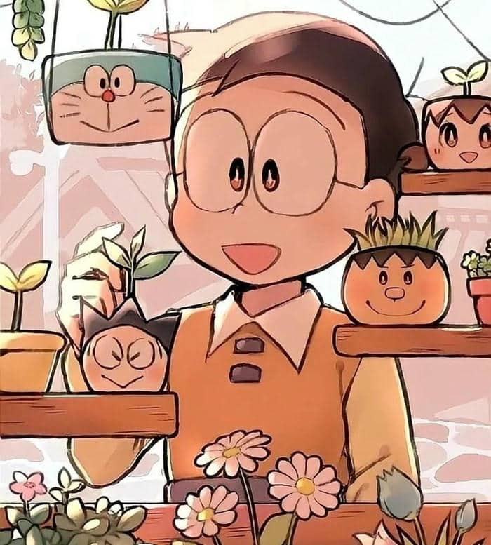 Chibi hình vẽ Nobita cute