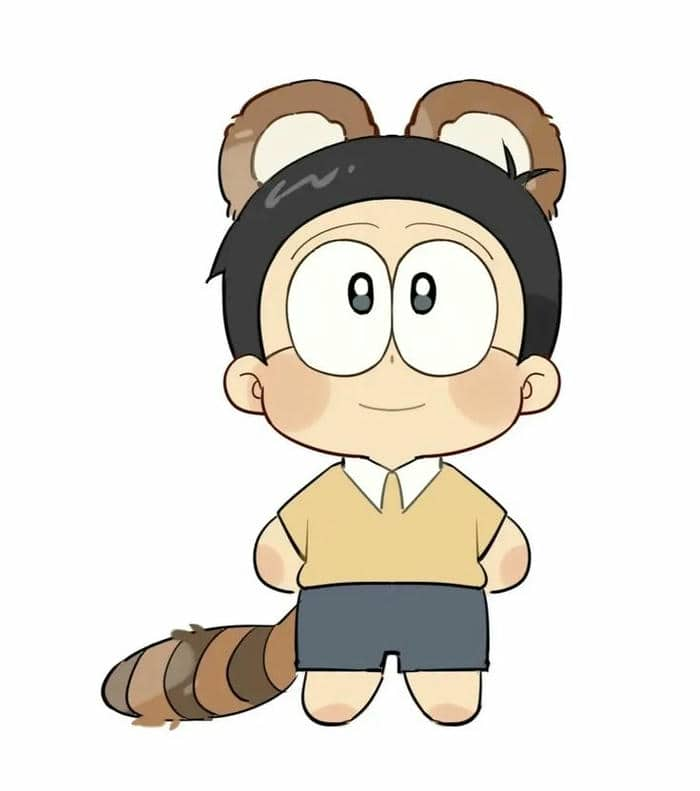 Chibi hình vẽ Nobita siêu đáng yêu