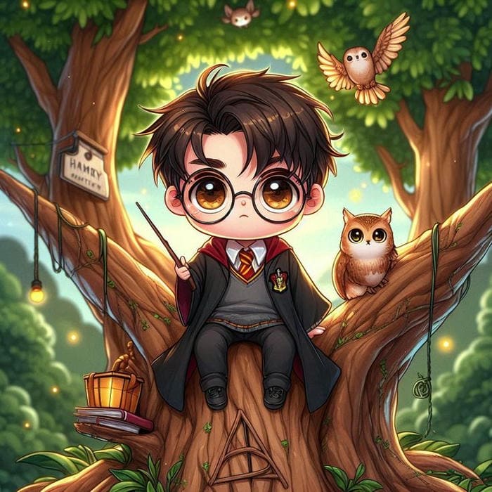 Harry Potter chibi đáng yêu