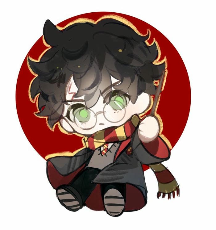 Harry Potter chibi đơn giản dễ thương