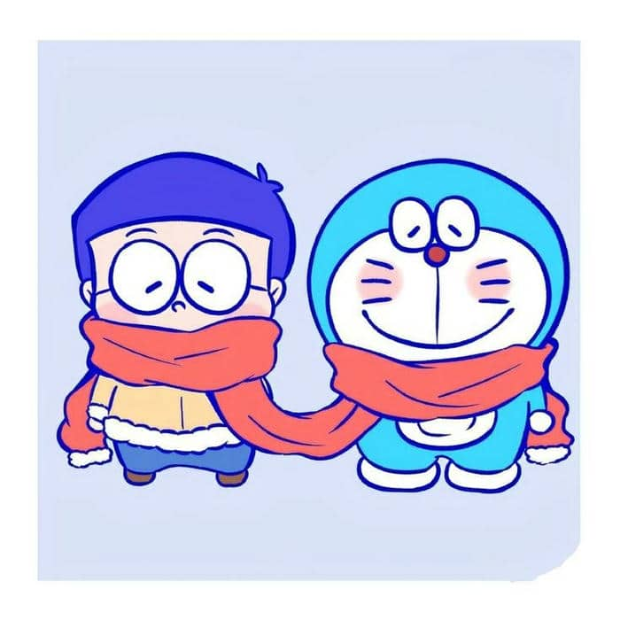 Hình ảnh Nobita và Doraemon chibi cute