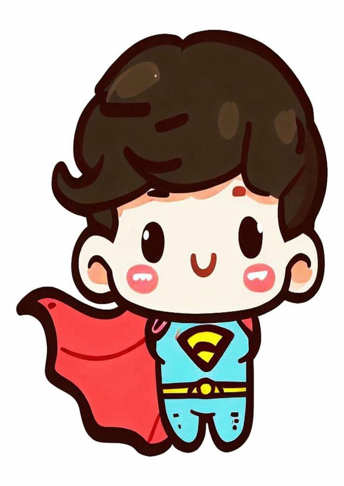 Hình ảnh Superman chibi siêu dễ thương
