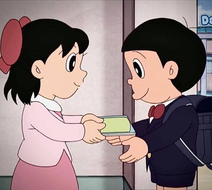 Hình ảnh chibi Nobita và Shizuka siêu đáng yêu