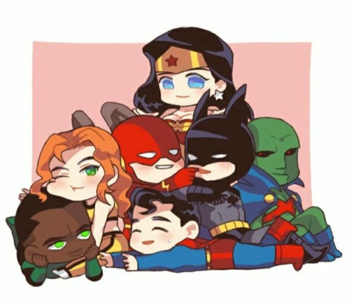 Hình ảnh chibi Superman và những siêu anh hùng