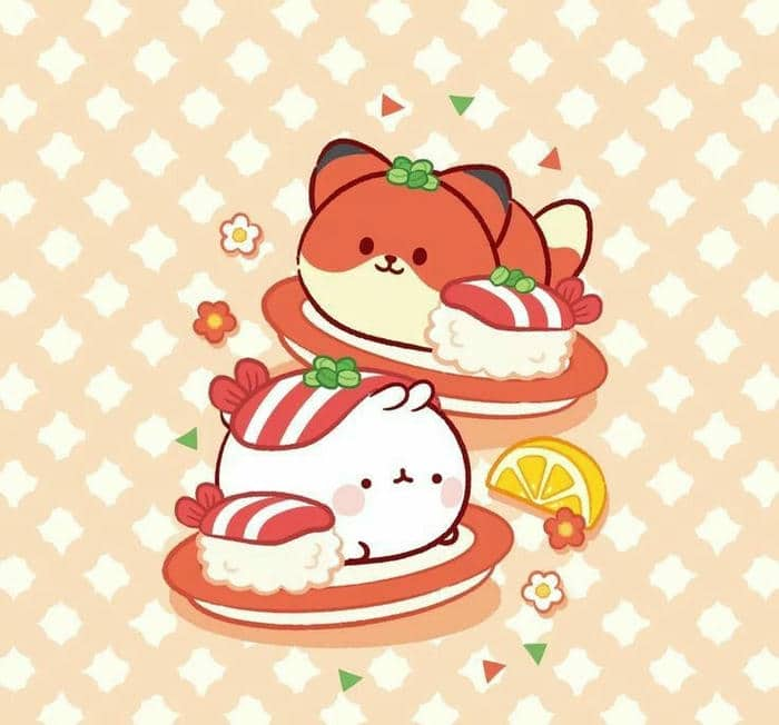 Hình ảnh sushi chibi siêu dễ thương