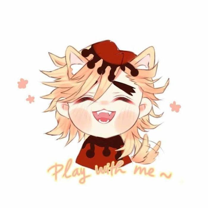 Hình chibi Douma mèo con siêu đáng yêu