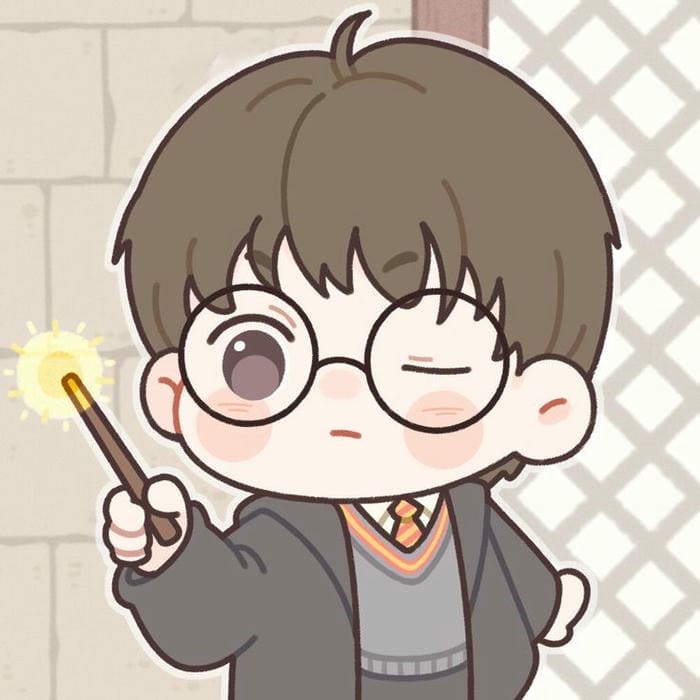 Hình chibi Harry Potter đơn giản, siêu dễ thương