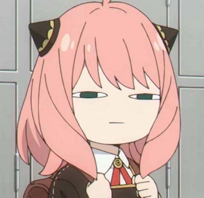 Hình meme Anya vô tri cute